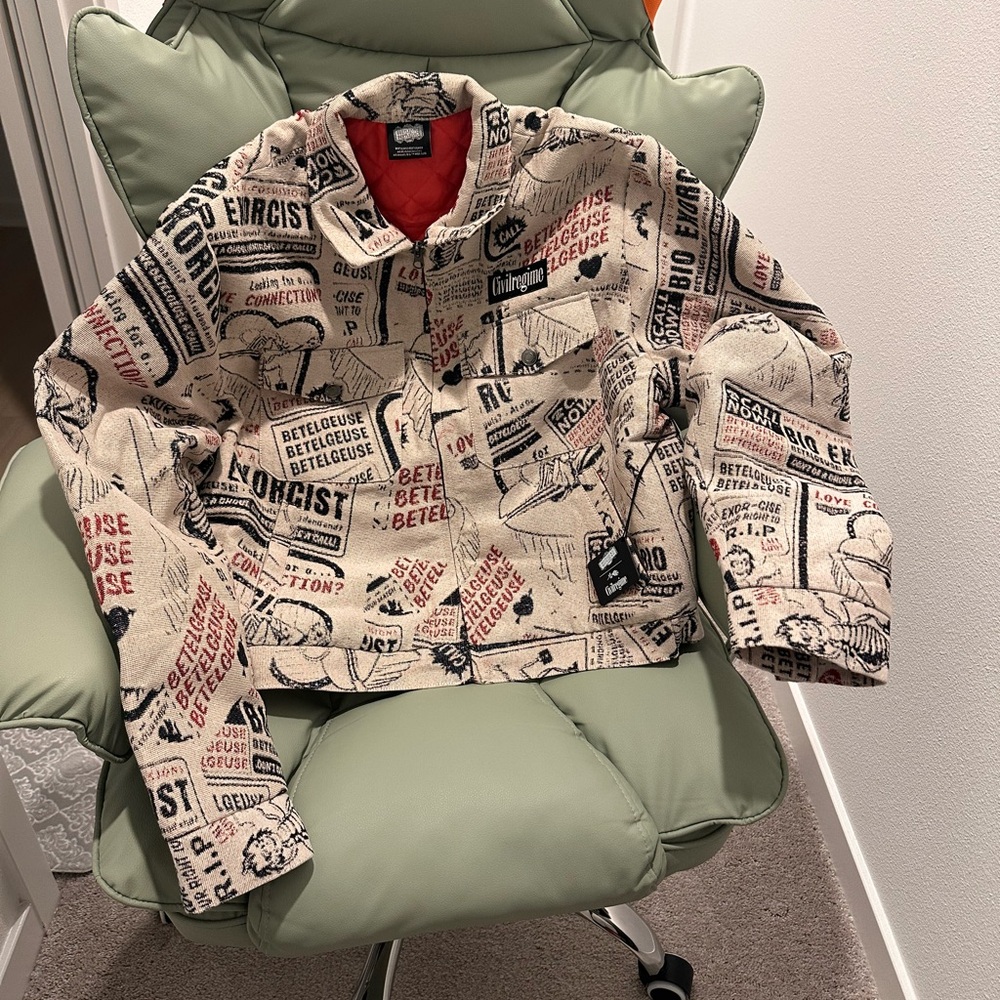 Civil Regime x Beetlejuice Collab Jacket Size Medium NWOT